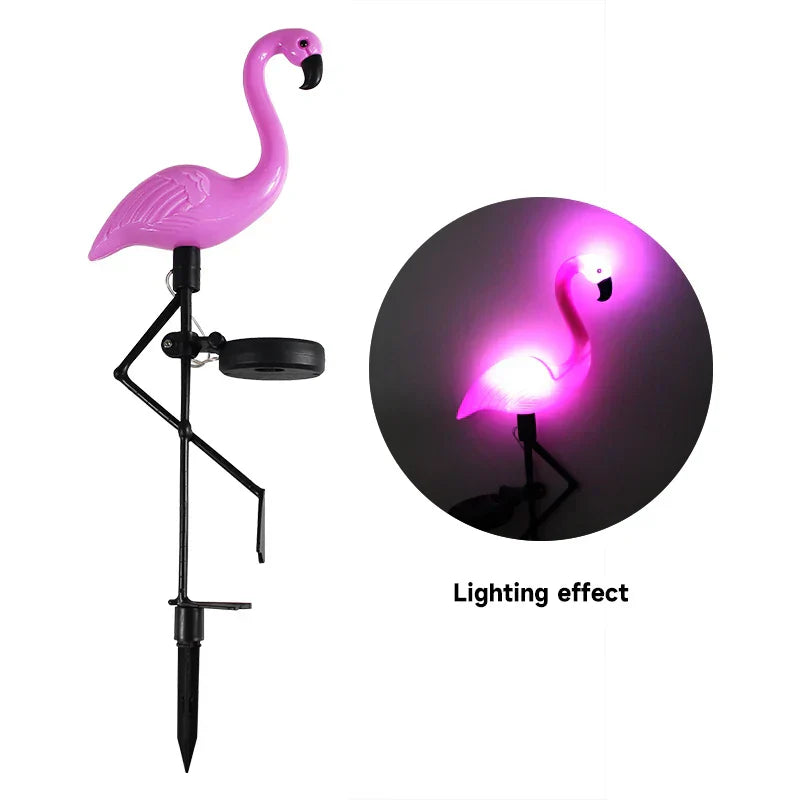 Flamingo Rosa luminoso solare – Giardino magico di notte