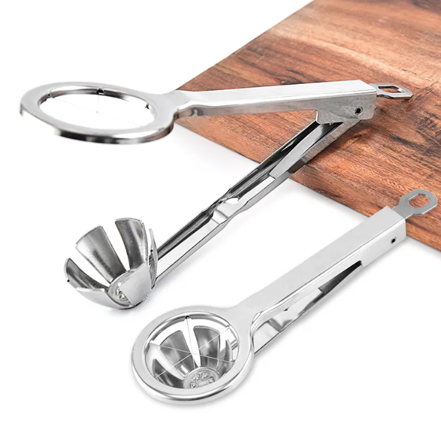 Eggdelere i rustfritt stål – Manuell skjærer for hardkokte egg