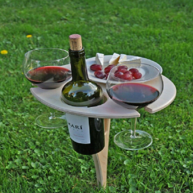 Table portable pour vin et apéritif parfaits