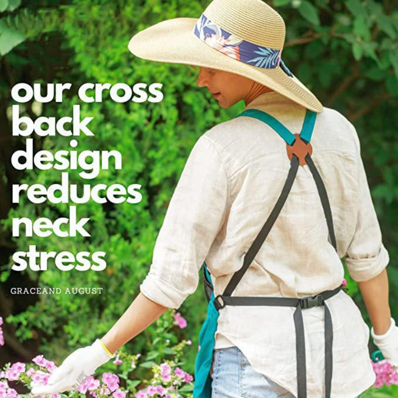 Praktická záhradnícka zástera s veľkou vreckom na zber 