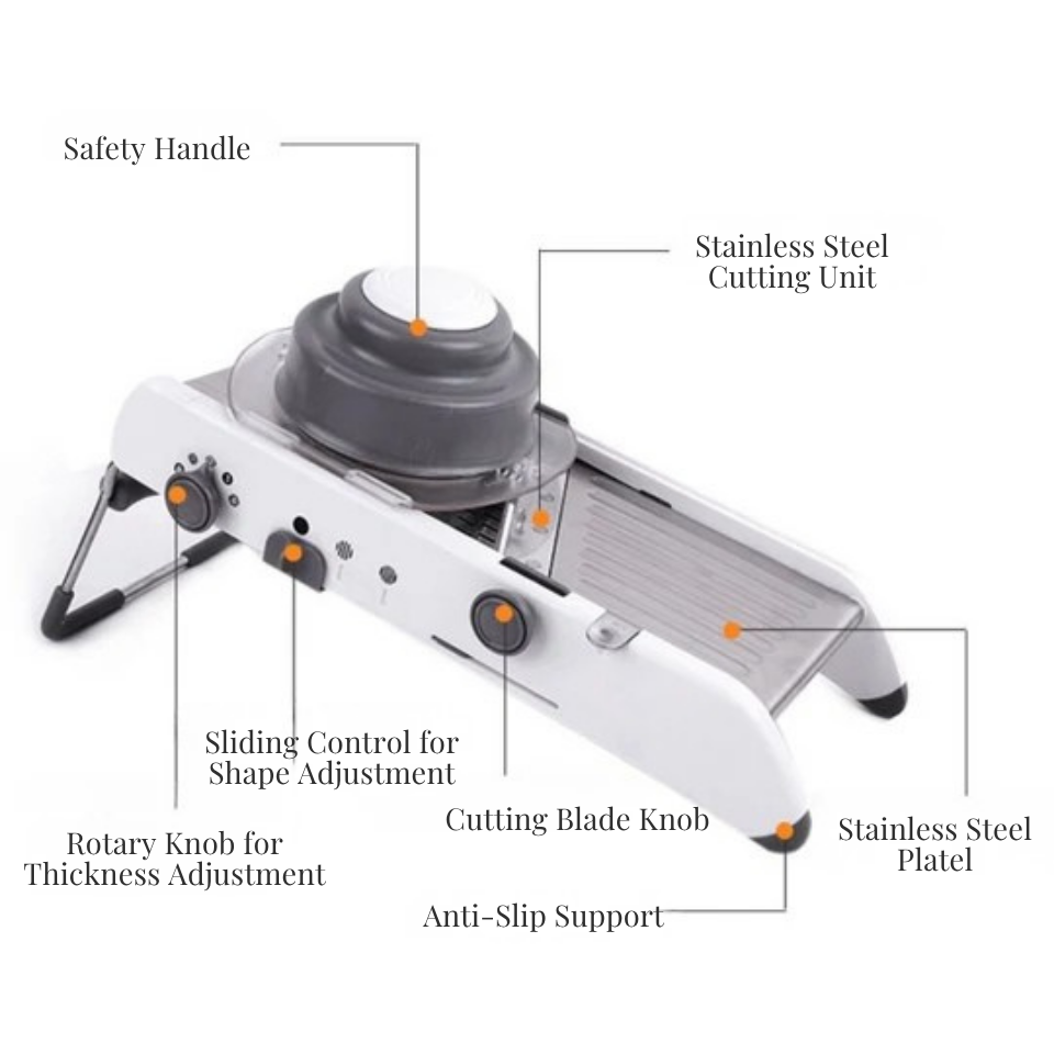 Mandoline réglable pour découpes rapides