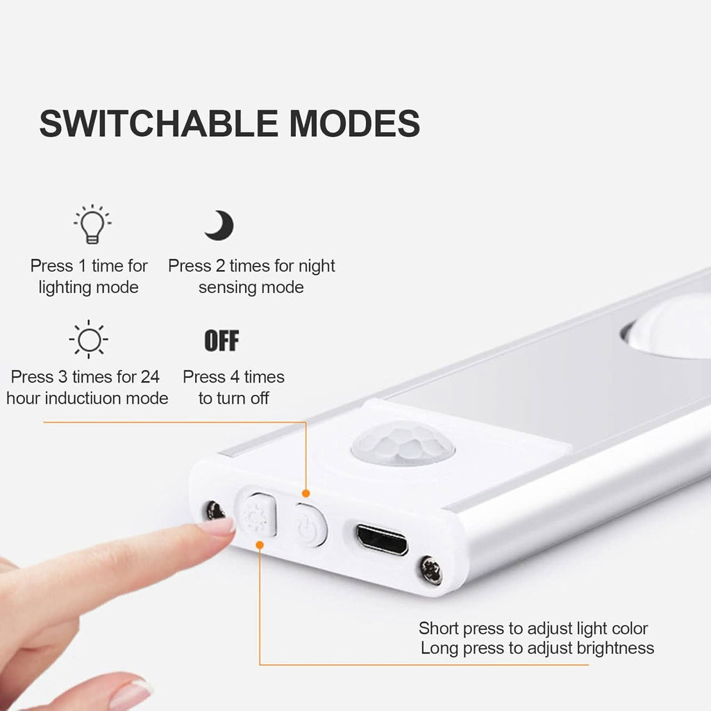 Lámpara LED adhesiva con detector de movimiento inteligente 