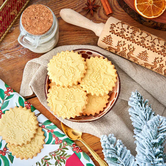 Des biscuits festifs parfaits grâce au rouleau gravé