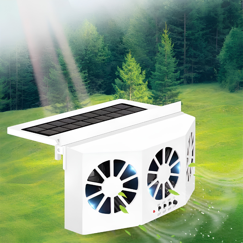 Solcellsdriven bilfläkt med USB-laddning — foto 11