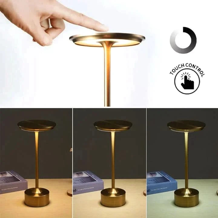 Wireless LED lamp with an elegant and touch-sensitive design 