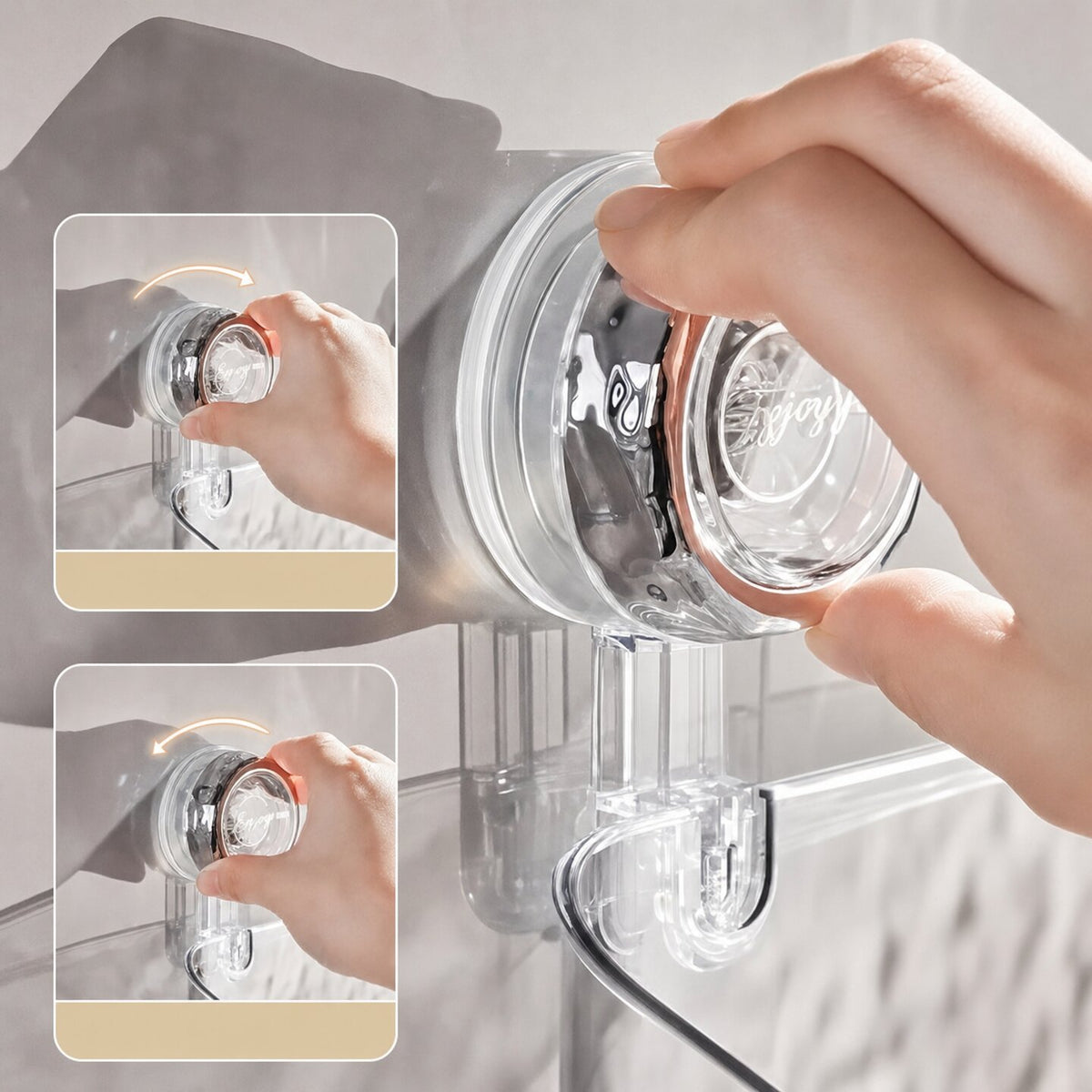 Estante de pared práctica sin perforación para el baño 