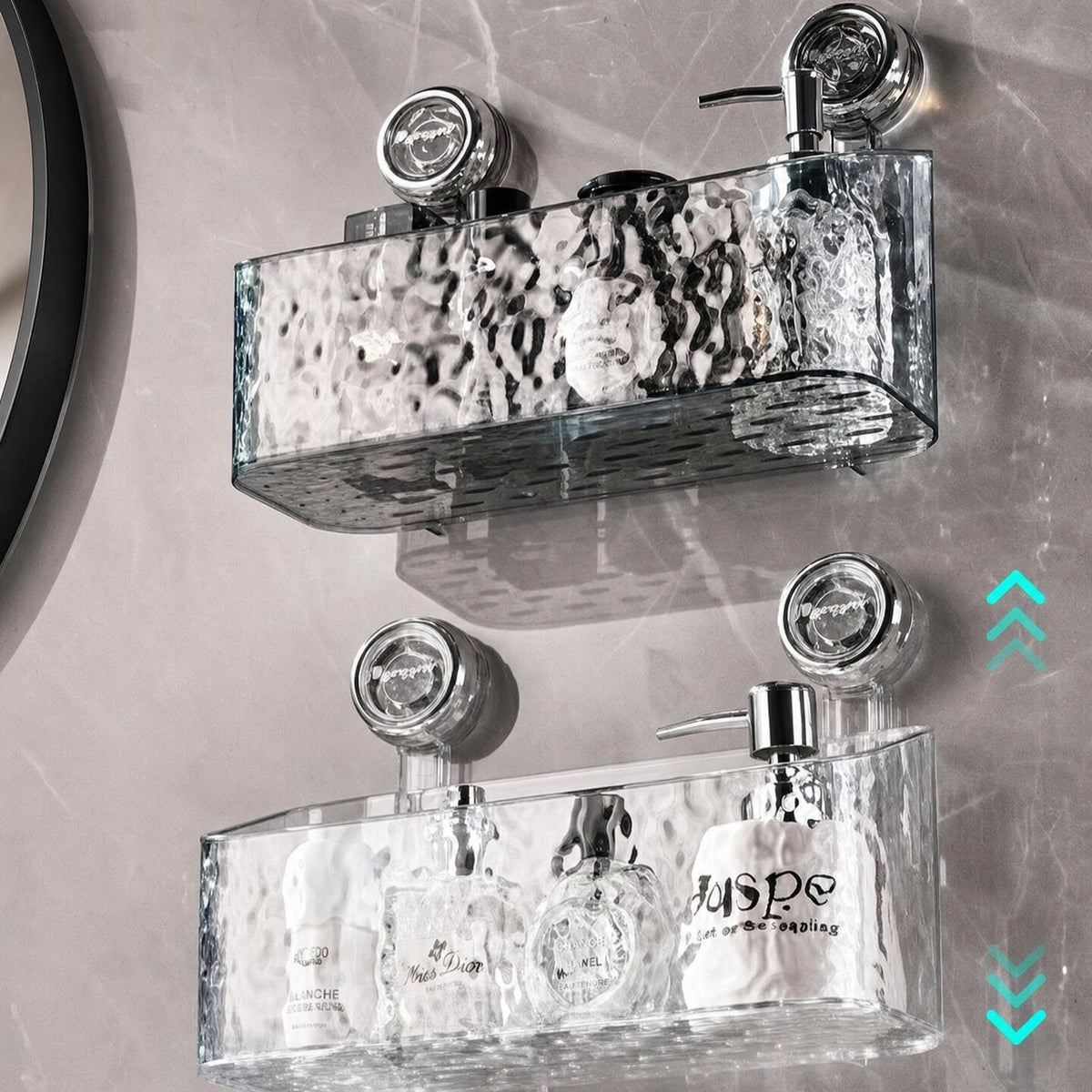 Estante de pared práctica sin perforación para el baño 